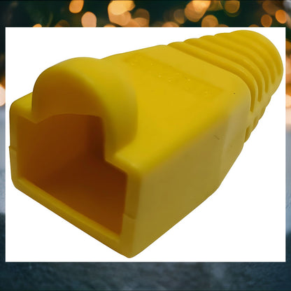 R.J. Enterprises - (100 Pcs) RJ45 Strain Relief Boot Yellow RJ-SR-0-YE (Patented)