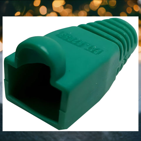 Buy ONE Get ONE FREE-R.J. Enterprises - (200 Pcs RJ45 Strain Relief Boot Green RJ-SR-0-GR (Patented)