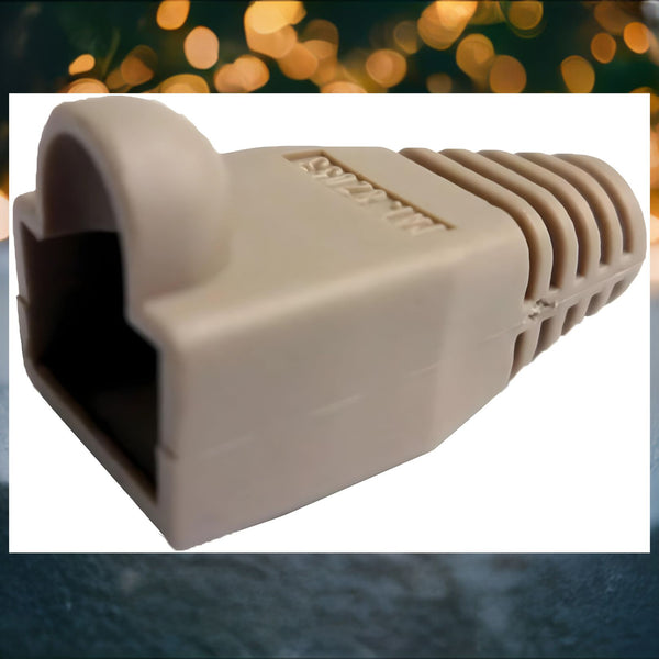 Buy ONE Get ONE FREE-R.J. Enterprises - (200 Pcs RJ45 Strain Relief Boot Ivory RJ-SR-0-IV (Patented)