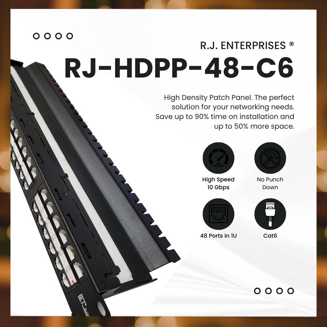 HDPP-48-C6, high density patch panel