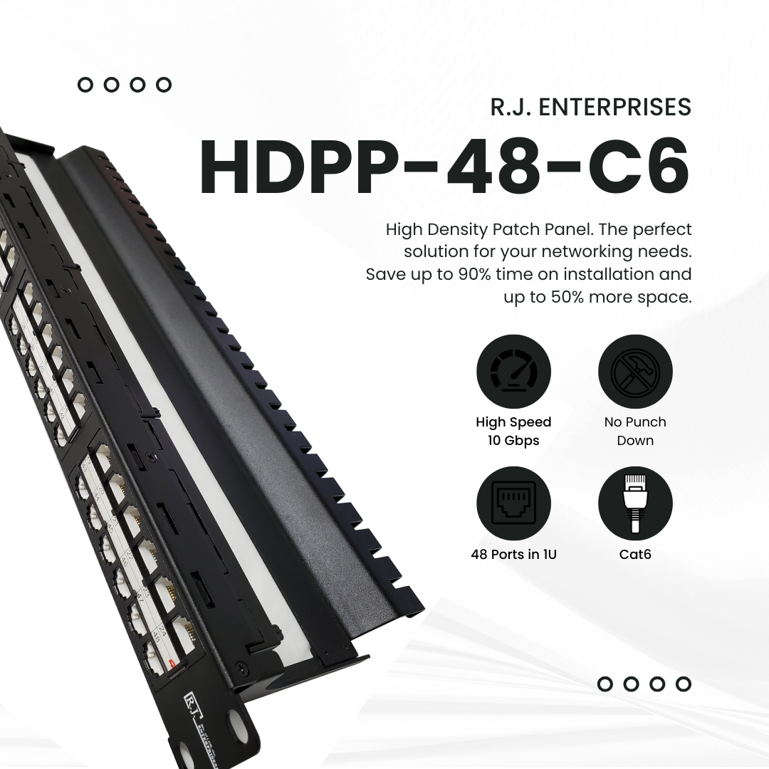 HDPP-48-C6 - The perfect solution for your networking needs. Save up to 90% time on installation and up to 50% more space!