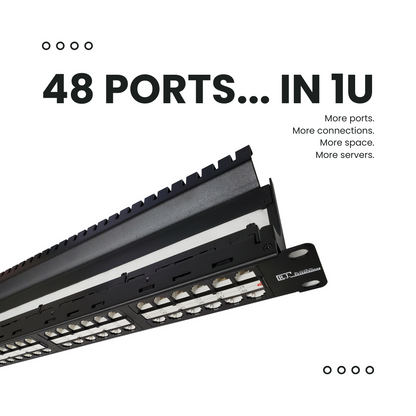 HDPP-48-C6, 48 Ports High Density Patch Panel in 1U 