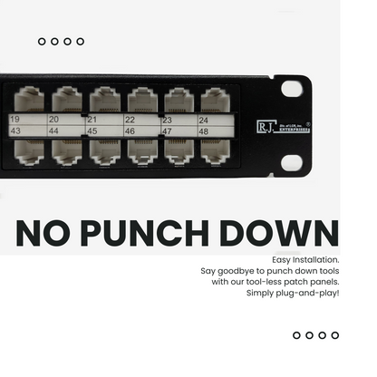 HDPP-48-C6, no punch required for our tool-less high density patch panel