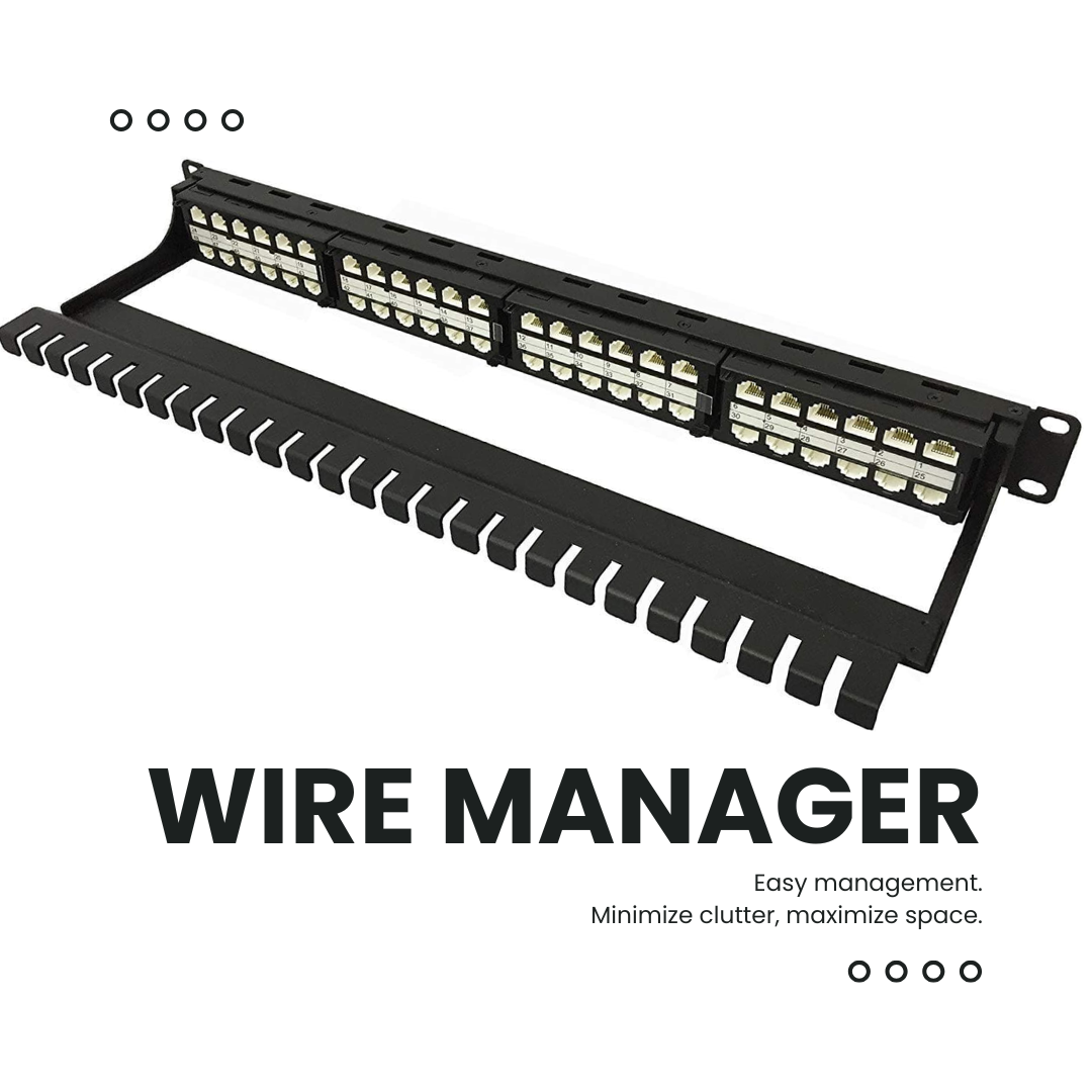 HDPP-48-C6, our High Density Patch Panel comes with a wire management bar for your convenience and superior organization