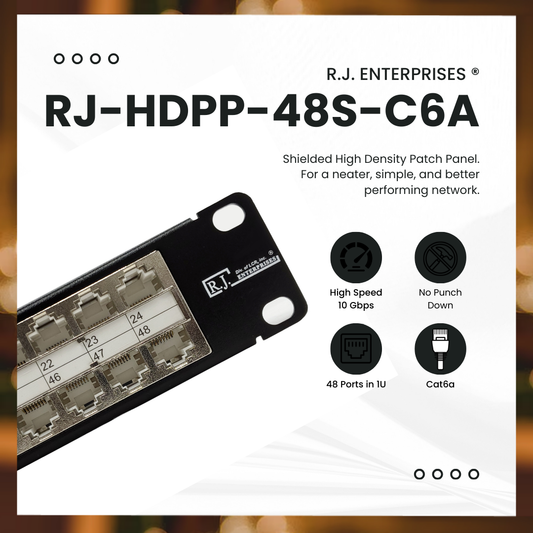 HDPP-48S-C6A, shielded high density patch panel. 