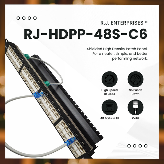 HDPP-48S-C6, shielded high density patch panel.