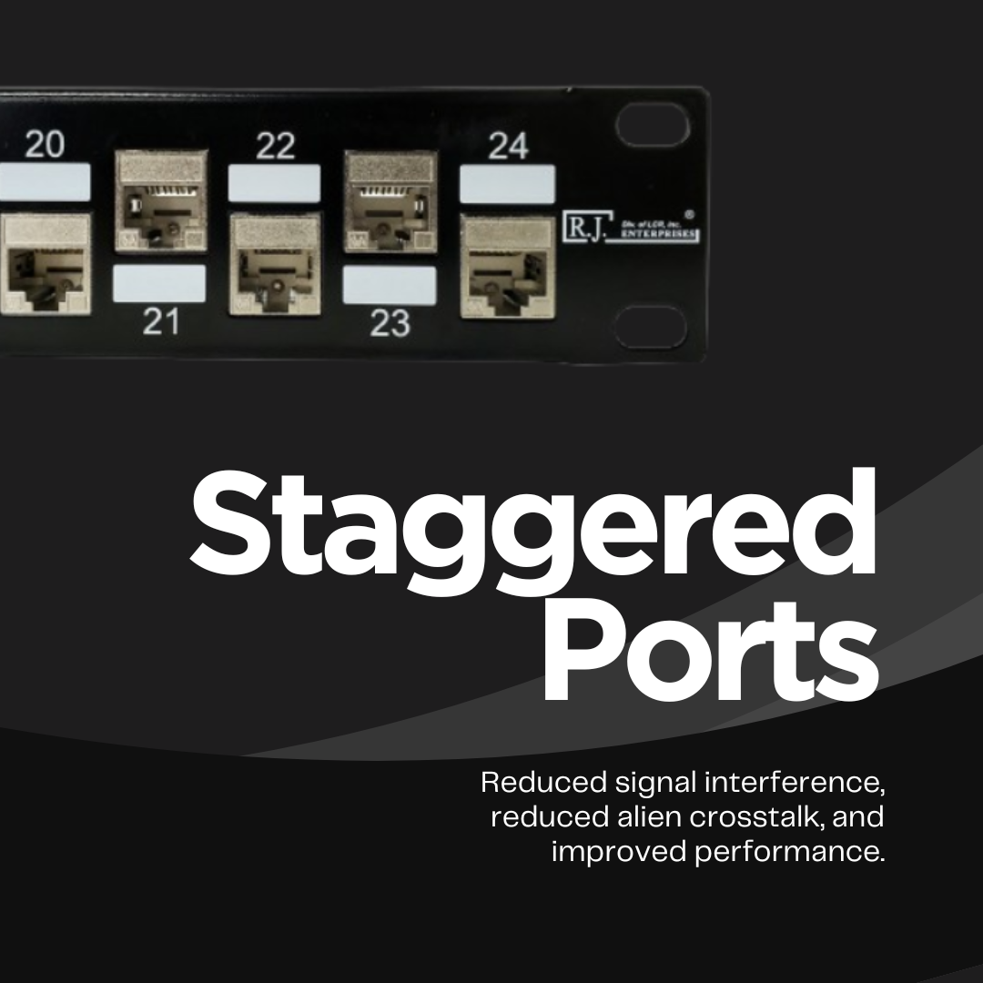 SDPP-24-C6A-SJ, staggered ports to reduce crosstalk