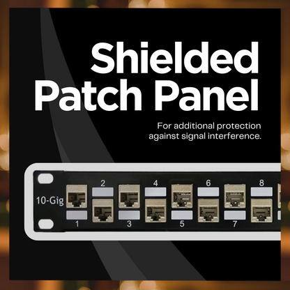 SDPP-24-C6AS-2, shielded patch panel to reduce EMI