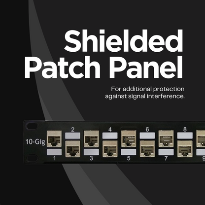 SDPP-24-C6A-2, shielded patch panel