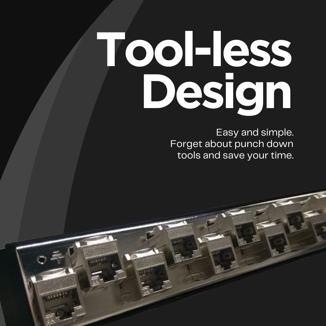 SDPP-24-C6A-2, tool-less patch panel