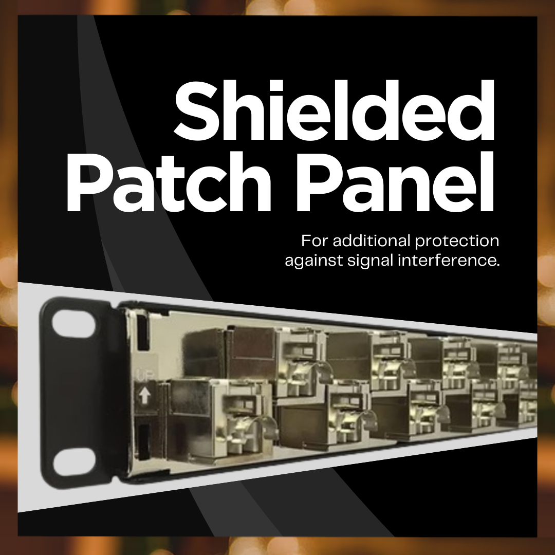 SDPP-24-C6AS-SJ, shielded patch panel for additional protection against signal interference