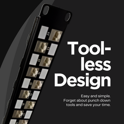 SDDP-24-C6S, tool-less patch panel
