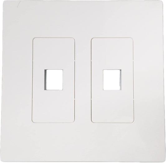 R.J. Enterprises Screwless Snap-on Wallplate 2-Gang 2 Port RJ-2103B-S2 - R.J. Enterprises