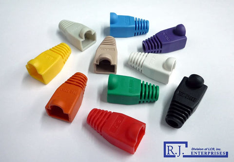 R.J. Enterprises RJ45 Green Strain Relief Boots (100 Pcs Per Bag)-Patented - R.J. Enterprises